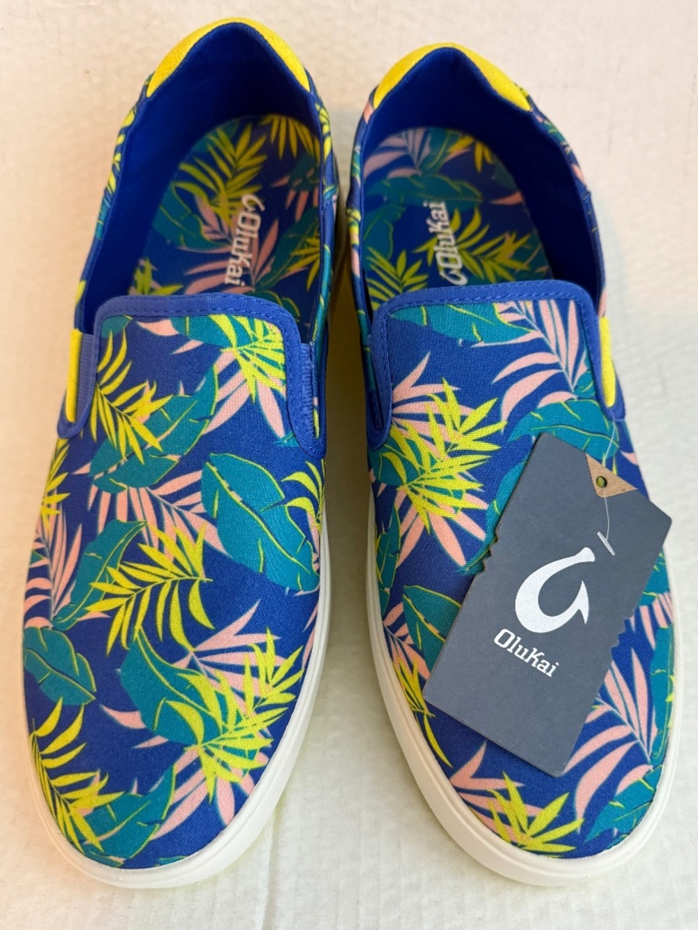 OluKai Lae'ahi Pa'i Slip-on Men Size 12 Color Sunset Blue/Aloha NEW!!